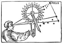 Telling time at night using a nocturnal, 1539. Creator: Unknown