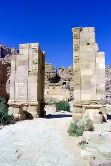 Temenos gate, Petra, Jordan. Creator: E Chalker