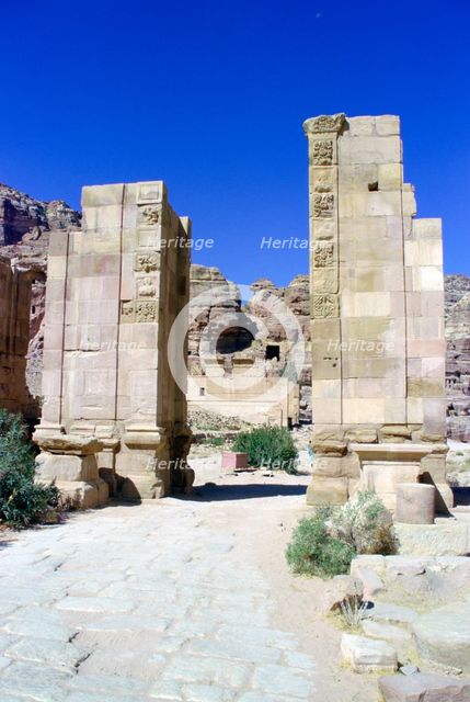 Temenos gate, Petra, Jordan.  Creator: E Chalker.
