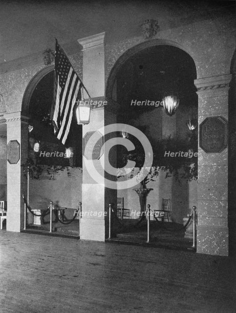 Temporary arches combined with permanent piers, 1924. Artist: Unknown.
