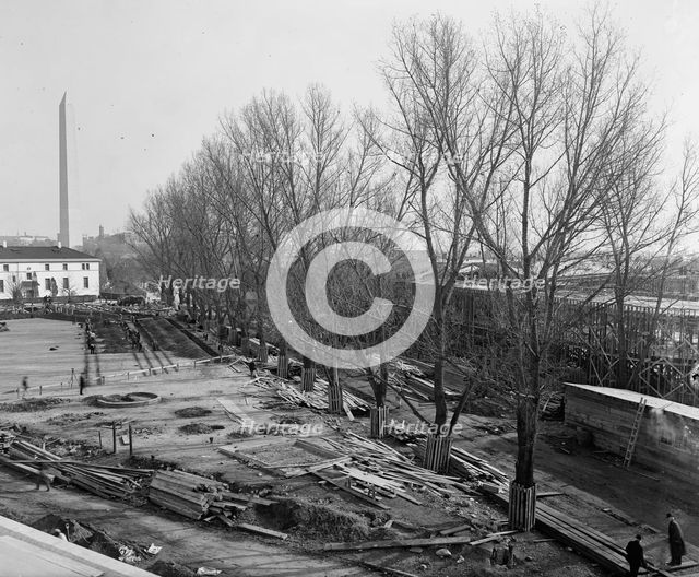 Temporary Building, Under Construction...Washington, D.C., 1917. Creator: Unknown.