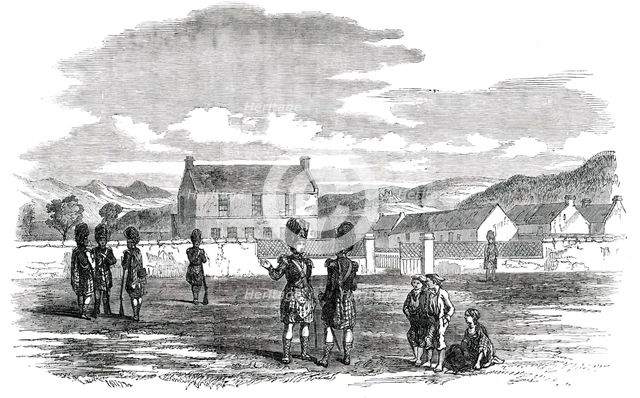 Temporary Barrack at Ballater for the Queen's Guard of Honour, 1850. Creator: Unknown.