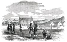Temporary Barrack at Ballater for the Queen's Guard of Honour, 1850. Creator: Unknown