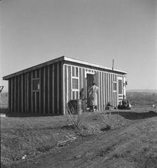 Temporary housing for the settlers, Bosque Farms project, New Mexico, 1935. Creator: Dorothea Lange
