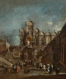Temporary Tribune in the Campo San Zanipolo, Venice, 1782 or after. Creator: Francesco Guardi