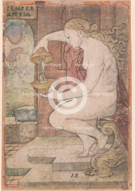 Temperantia (Temperance), c. 1525. Creator: Master I. B..