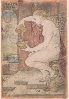 Temperantia (Temperance), c. 1525. Creator: Master I. B.