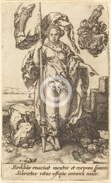 Temperance, 1552. Creator: Heinrich Aldegrever.