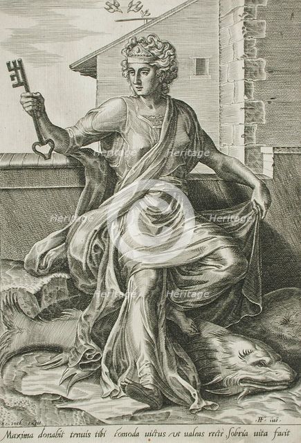 Temperance, 1560. Creator: Cornelis Cort.