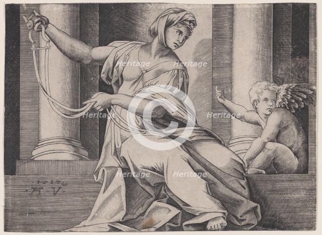 Temperance, dated 1517. Creator: Agostino Veneziano.