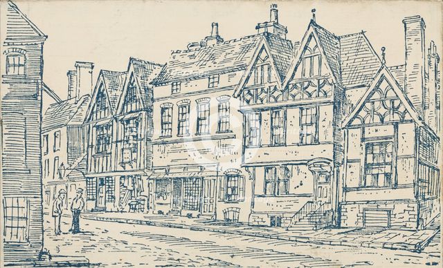 Temperance Hall, exterior, 1885. Creator: Unknown.