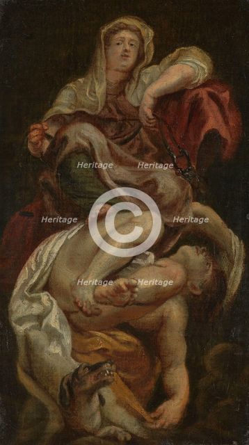 Temperance Subduing Intemperance, probably c1700. Creator: Unknown.