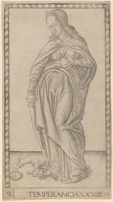 Temperancia (Temperance), c. 1465. Creator: Master of the E-Series Tarocchi