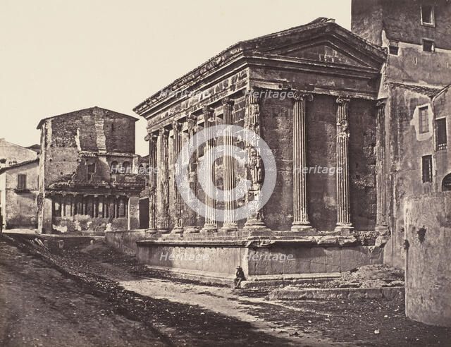Tempio della Fortuna Virile, 1848-52. Creator: Eugène Constant.