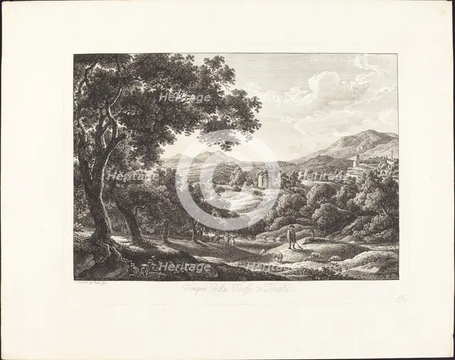 Tempio della Tosse a Tivoli, 1793. Creator: Albert Christoph Dies.