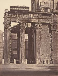 Tempio di Antonino e Faustina, 1848-52. Creator: Eugène Constant