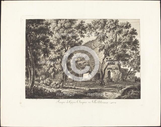 Tempio di Giove Olimpico in Villa Adriana, 1795. Creator: Albert Christoph Dies.