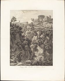 Tempj della Sibilla e Vesta a Tivoli, 1798. Creator: Albert Christoph Dies