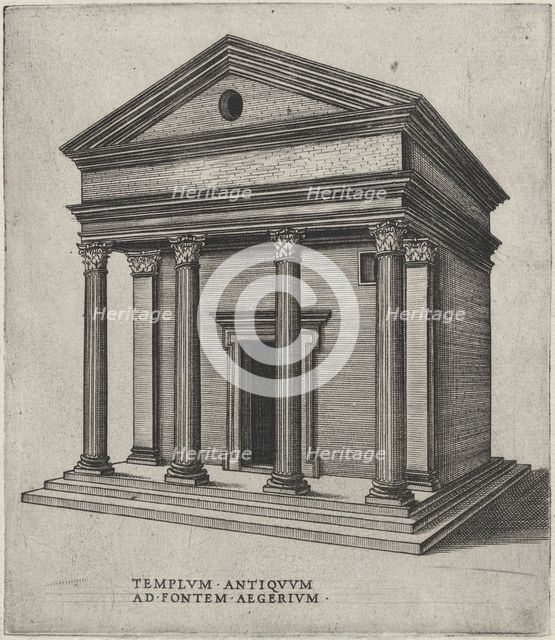 Templum Antiquum Ad Fontem Aegerium (Sant'Urbano alla Caffarella, Rome), ca. 1550-60., ca. 1550-60. Creator: Anon.