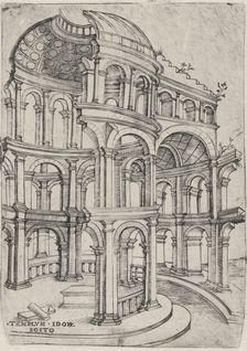 Templum Idor Egito, from a Series of 24 Depicting (Reconstructed) Buildings f..., Plate ca. 1530-50. Creator: Anon