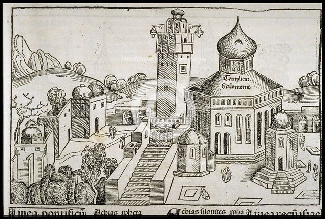 Templum Salomonie (from the Schedel's Chronicle of the World), ca 1493. Creator: Wolgemut, Michael (1434-1519).