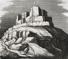 Templar Castle of Monzón, Spain, 1852. Creator: Ildefonso Cibera