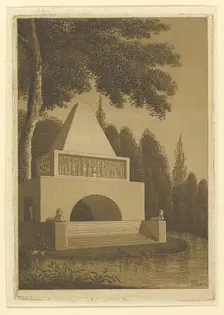 Temple Monument in a Park on a Lake. Creator: Peter Speeth