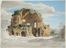 Temple of Minerva Medica in Rome, 1826. Creator: Ernst Fries