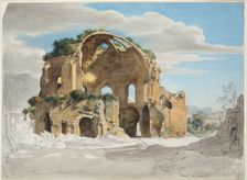 Temple of Minerva Medica in Rome, 1826. Creator: Ernst Fries
