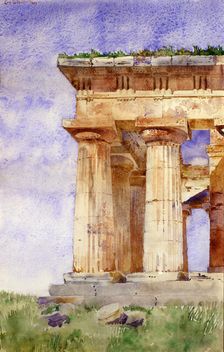 Temple of Neptune, Paestum, 1898. Creator: Cass Gilbert