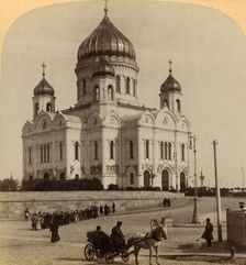 Temple of Our Saviour, the greatest Church in Moscow, Russia 1898. Creator: Underwood & Underwood