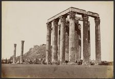 Temple of Olympian Zeus, 1860s. Creator: Petros Moraites