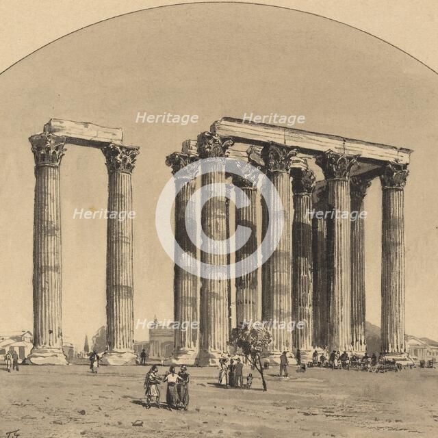 Temple of Olympian Zeus, 1890. Creator: Themistocles von Eckenbrecher.