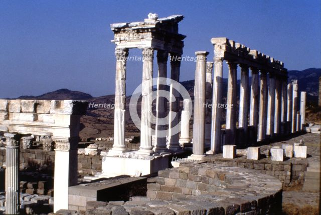 Temple of Athena on the Acropolis of Pergam, the Doric order was little used reserving it for por…