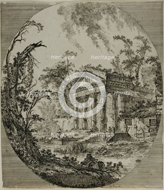 Temple of Augustus, n.d. Creator: Jean Baptiste Le Prince.