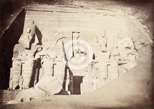 Temple Of Abu Simbel, c.1870. Creator: Antonio Beato.