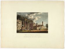 Temple of Antoninus and Faustina, plate thirty-six from the Ruins of Rome, published Jan 7, 1797. Creator: Matthew Dubourg