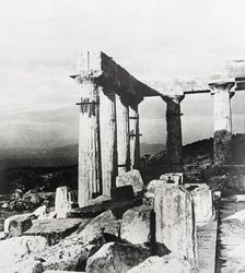 Temple of Aphaena [sic], Aegina, Greece, c1955. Creator: Arthur Charles Kirby Ware