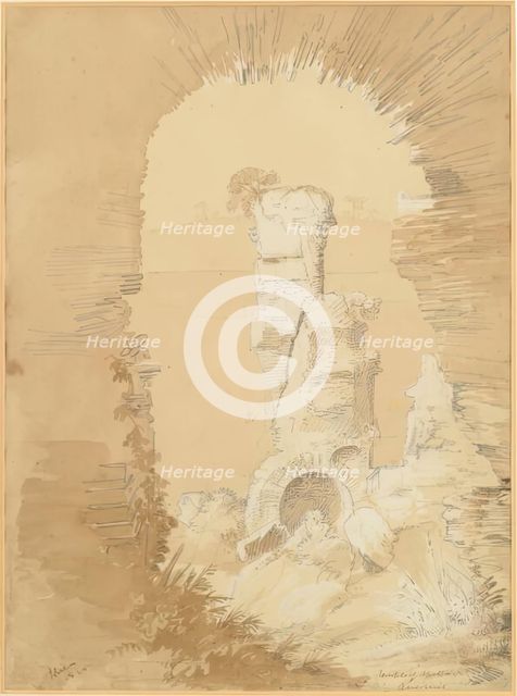 Temple Of Apollo, Avernus, 1825. Creator: James William Giles.