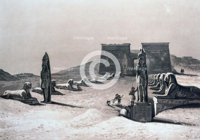 'Temple of Asseboua, Nubia', Egypt, 19th century. Artist: Hector Horeau