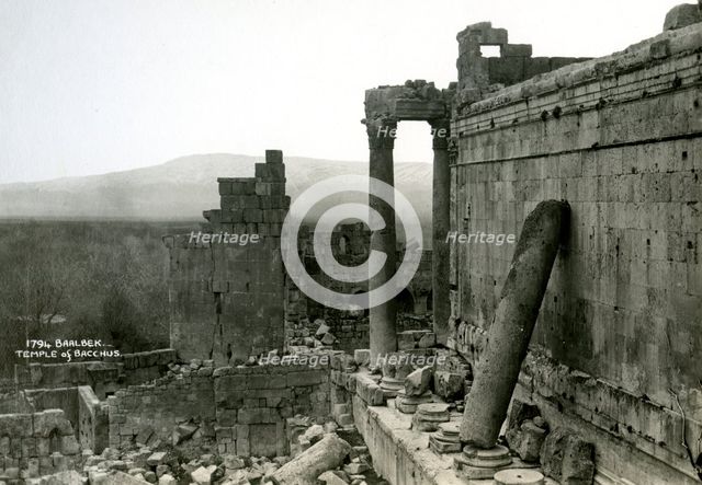 Temple of Bacchus, Baalbek, Lebanon, c1920s-c1930s(?). Creator: Unknown.