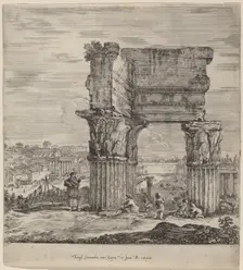 Temple of Concord and Roman Forum, 1656. Creator: Stefano della Bella