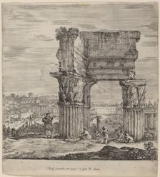 Temple of Concord and Roman Forum, 1656. Creator: Stefano della Bella