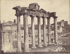 Temple of Concord, Rome, 1850s. Creator: Calvert Jones