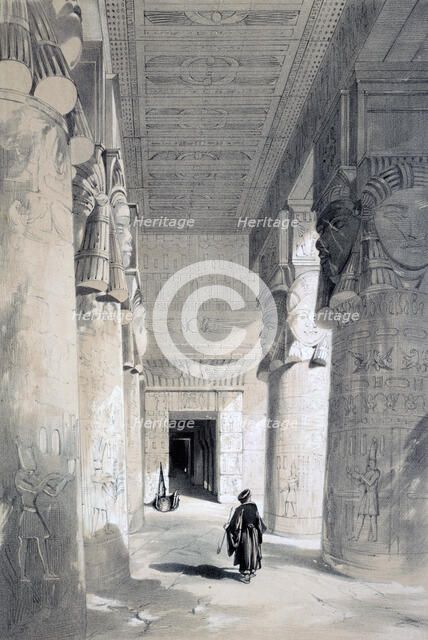 'Temple of Denderah', Egypt, 19th century.  Artist: Henry Pilleau