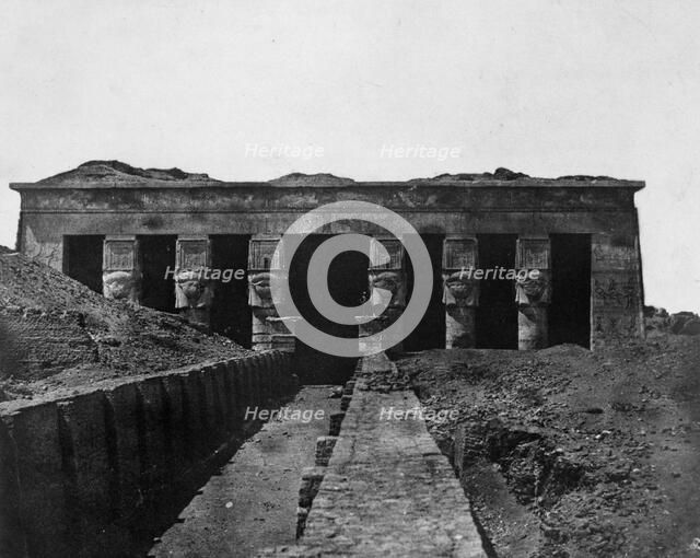 Temple of Denderah, Upper Egypt, 1852. Artist: Maxime du Camp