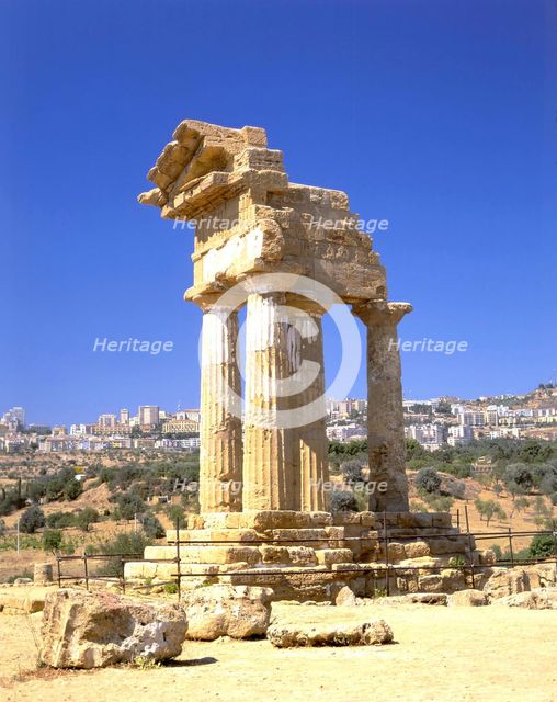 Temple of Dioscuri, Agrigento, Sicily, Italy. Creator: Peter Thompson.