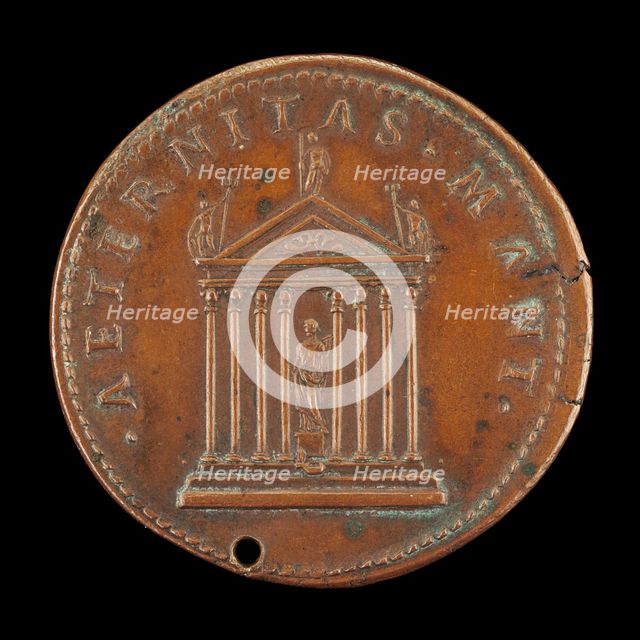 Temple of Eternity [reverse], c. 1520/1530. Creator: Giovanni da Cavino.