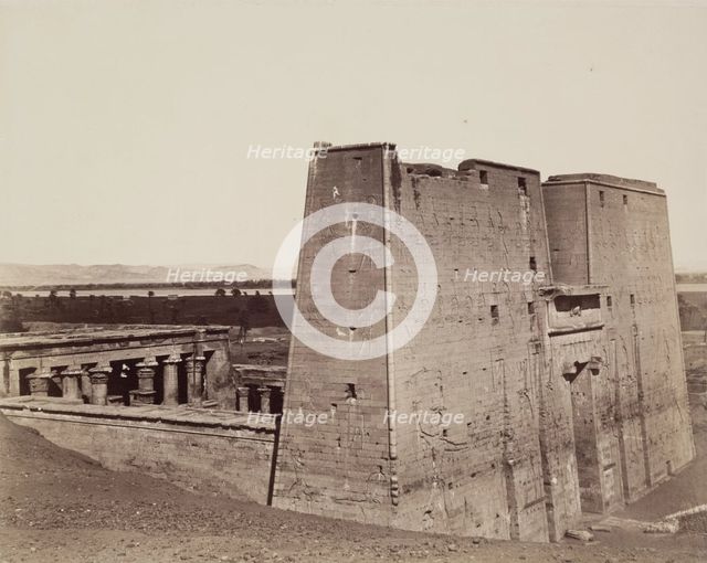 Temple of Edfu, 19th century. Creator: Anon.