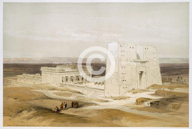 Temple of Edfu, ancient Apollinopolis, Upper Egypt, 19th century. Artist: David Roberts